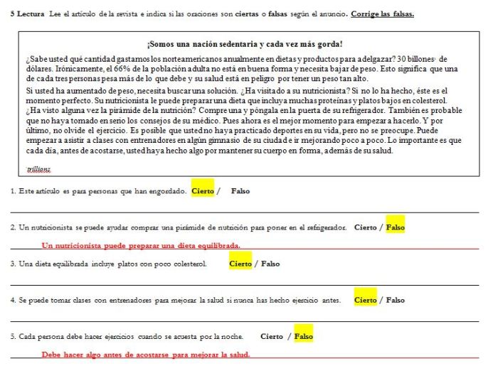 Vhl answer key spanish 2