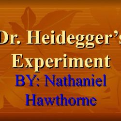 Symbols in dr heidegger's experiment